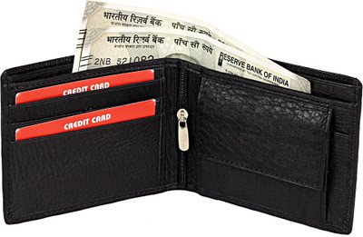 

pocket bazar Boys Black Genuine Leather Wallet(3 Card Slots)