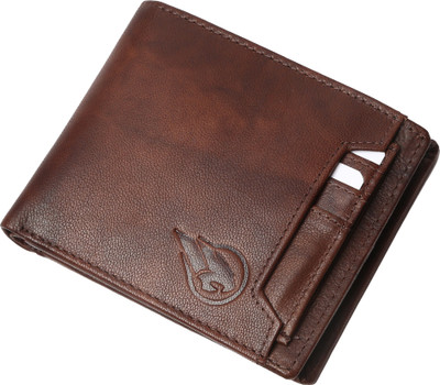 

RUGE Men Brown Genuine Leather Wallet(11 Card Slots)