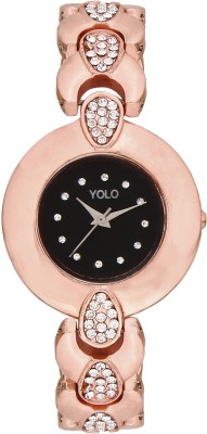 YOLO YLC 104 Crystal Studded Analog Watch  - For Women   Watches  (YOLO)