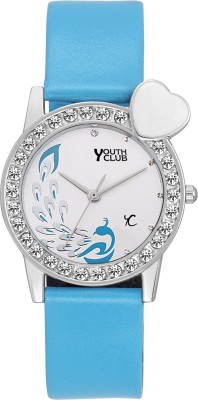 Youth Club YCLV-37BU NEW STUDDED LOVE Watch  - For Girls   Watches  (Youth Club)