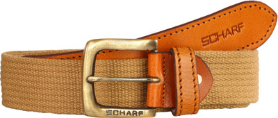 

Scharf Men Casual, Party, Evening Multicolor Canvas Belt, Tan 24
