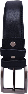 

revo Men & Women Formal Black Genuine Leather Belt