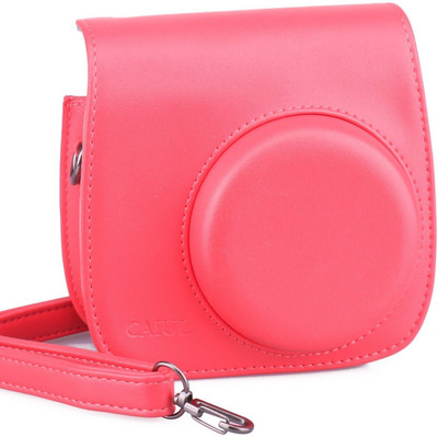 

Caiul Vintage PU Leather Instax MIni 8 Case Red Camera Bag(Pink)
