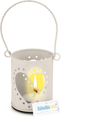 

Collectible india White Tealight Candle Holder Iron 1 - Cup Candle Holder(White, Pack of 1)