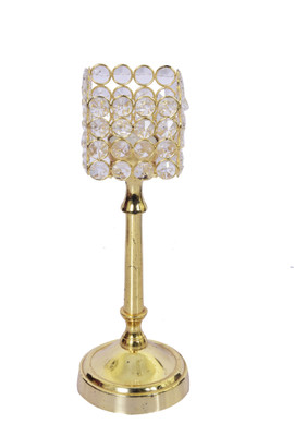 

TARANG UDYOG Crystal 1 - Cup Tealight Holder(Gold, Pack of 1)