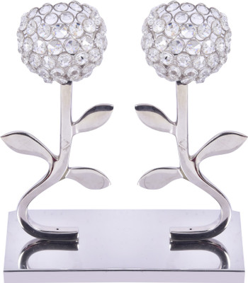 

TARANG UDYOG Crystal 2 - Cup Tealight Holder(Silver, Pack of 2)