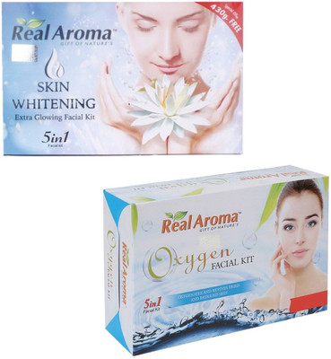 

real aroma Skin Whitning Oxygen Facial Kit 740 g(Set of 2)