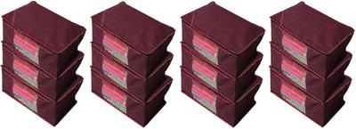 

Kuber Industries designer Non woven Saree cover/ Saree Bag/ Storage bag Set of 12 Pcs 9 Inches Height COMBONWCMBB29(Maroon)