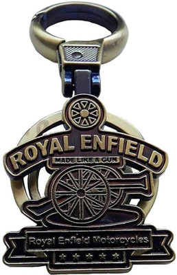 

kausal kf Royal Enfield Made Like a Gun Metal Golden Keychain For Bullet /Gifting Keychains Key Chain