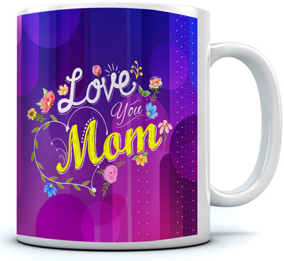 

RAMPOSH Love You Mom Purple Coffee For Mom, Best Gift For Mother Ceramic Mug(350 ml)