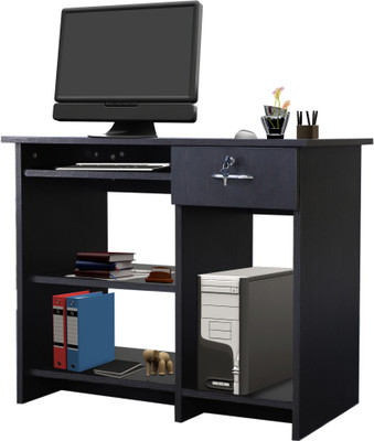 Crystal Furnitech Alanta Engineered Wood Computer Desk(Straight, Finish Color - Wenge, Knock Down)