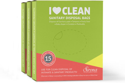 

SIRONA Sanitary & Diapers Disposal Bag (45 Pcs - 3 Packs) Sanitary Pad(Pack of 3)