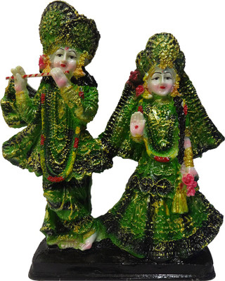 

FABZONE Lord Radha Krishna Idol/Makhan chor Sculpture Decor God Statue Decorative Showpiece - 23 cm(Polyresin, Multicolor)