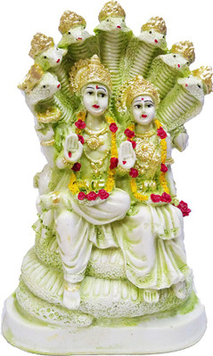 

FABZONE Antique Finish Lord Laxmi Vishnu Statue Hindu God Vaikunth Sculputer Narayana Handicraft Idol Diwali Decorative Spiritual Puja Vastu Showpiece Figurine - Religious Pooja Gift Item & Murti for Mandir / Temple / Home / Office Decorative Showpiece - 