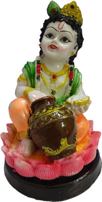 

FABZONE Lord Krishna/Makhan chor Idol/Gopal Sculpture Decor God Statue Decorative Showpiece - 18 cm(Polyresin, Multicolor)