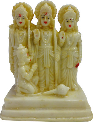 

FABZONE Lord Mahavir Hanuman Idol/Ramdarbar Sculpture Decor God Statue Decorative Showpiece - 15 cm(Polyresin, Peach)