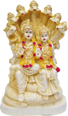 

FABZONE Antique Finish Lord Laxmi Vishnu Statue Hindu God Vaikunth Sculputer Narayana Handicraft Idol Diwali Decorative Spiritual Puja Vastu Showpiece Figurine - Religious Pooja Gift Item & Murti for Mandir / Temple / Home / Office Decorative Showpiece - 