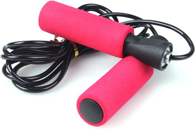 

Woody Foam Handle Ball Bearing Skipping Rope(Red, Length: 274 cm), Black;red