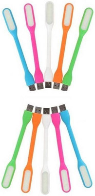 Adnet USB LED light Portable Flexible USB LED Light Lamp USB-LEDLIGHT-PACK10-06 Led Light(Multicolor)