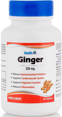 HealthVit Ginger powder 250 mg 60 Capsules(60 No) available at flipkart for Rs.150