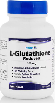 

HealthVit L-Glutathione Reduced 100 mg 60 Capsules(60 No)
