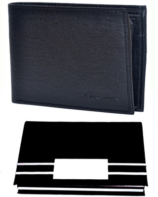 

SOI Men Black Artificial Leather Wallet(5 Card Slots)