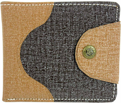 

urfashion Men Tan, Black Artificial Leather Wallet(1 Card Slot), Black;tan