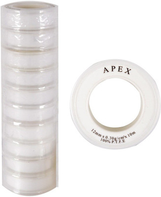 

BalRama 10pc x 10mtr each Teflon Tape Plumbing Thread Seal Taping Polytetrafluoroethylene (PTFE) for RO UV UF Mineral Water Purifiers, Pipe Fittings, Aquarium, Washing Machine, Water Tap Faucet Solid Filter Cartridge(0, Pack of 10)