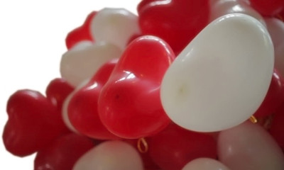 

EVA Printed EVA0156 Balloon(Red, White, Pack of 30)