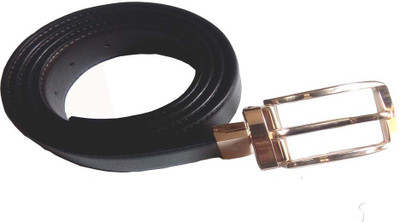 

BABA BLESSINGS Men Formal Black Texas Leatherite Reversible Belt