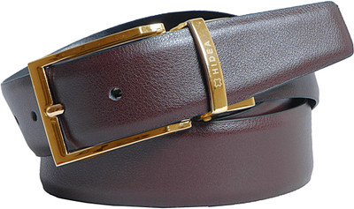 

Hidea Men Formal Brown Genuine Leather Reversible Belt, Black/brown