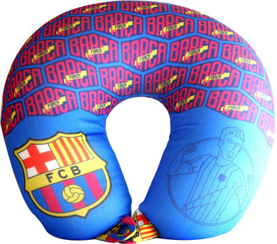 

FC Barcelona Multicolor Polyester Car Pillow Cushion for Universal For Car(Round, Pack of 1)