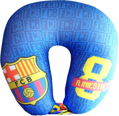 

FC Barcelona Multicolor Polyester Car Pillow Cushion for Universal For Car(Round, Pack of 1)