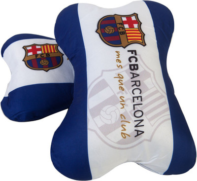 

FC Barcelona Multicolor Polyester Car Pillow Cushion for Universal For Car(Round, Pack of 2)