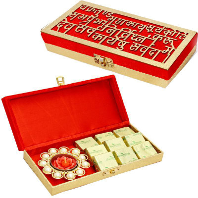 

Ghasitaram Gifts Wakrakund Box of Chocolate and T-Lite Bars(100 g)