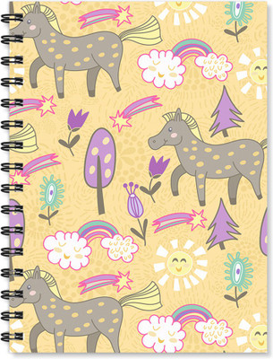 

100yellow A5 Notebook(Notebook | Animal Printed Note book | Designer Wire Bound Ruled Paper Sheets Personal and Office Stationary Notebooks Diary-Ideal for Kids(170 Pages, Multicolor), Multicolor)