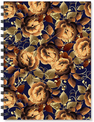 

100yellow A5 Notebook(Notebook | Flower Printed Note book | Designer Wire Bound Ruled Paper Sheets Personal and Office Stationary Notebooks Diary-1 Piece (170 Pages), Multicolor)