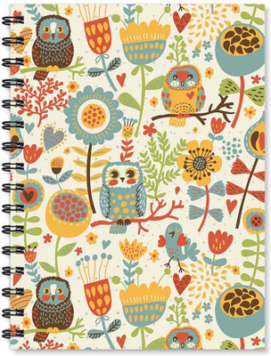

100yellow A5 Notebook(Notebook | Bird Printed Note book | Designer Wire Bound Ruled Paper Sheets Personal and Office Stationary Notebooks Diary-Ideal for Kids, Multicolor)