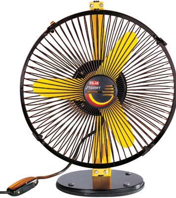 Polar Stormy 3 Blade Table Fan(Yellow, Pack of 1)