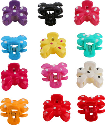 

WHIRLING BUTTERFLIES Pair Of 12 Stylish Hair Claw(Multicolor)
