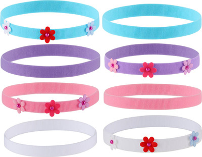 

WHIRLING BUTTERFLIES Pack Of 8 Fancy Hair Band(Multicolor)