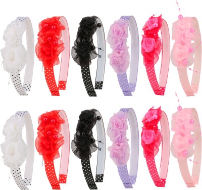 

WHIRLING BUTTERFLIES Pack Of 12 Fancy Hair Band(Multicolor)