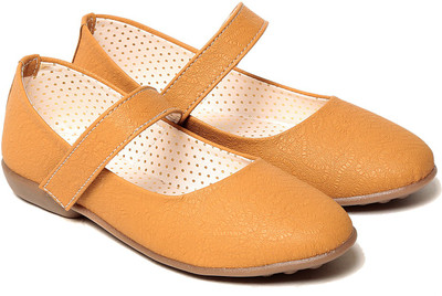 

Adorn Girls Velcro Ballerinas(Multicolor, Beige