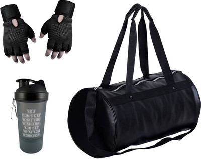 

Hyper Adam Antique Leather Look Gym Bag And Gym Glove With Wrist Support Combo Gym & Fitness Kit