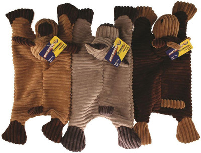 

petsports Tuff Squeaks Unstuffers Corduroy Fabric Cotton Squeaky Toy For Dog