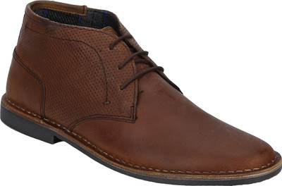 

Red Tape Men Leather Boots For Men(Brown