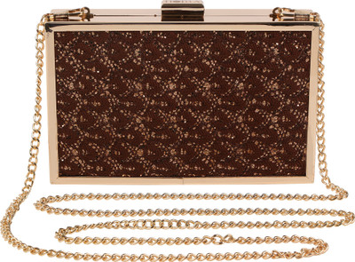 

Horra Party Brown Clutch