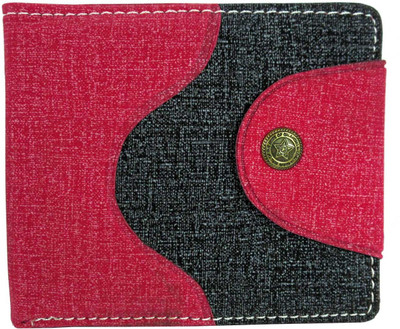 

urfashion Men Red, Black Canvas Wallet(2 Card Slots), Black;red