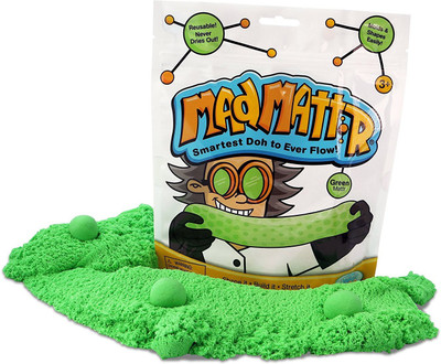 

Waba Fun Mad Mattr Smartest Doh to Ever Flow! Sand Compound, Green, 10 Ounce