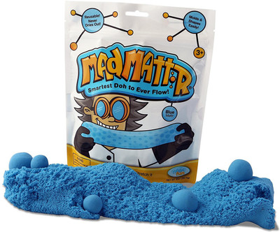 

Waba Fun Mad Mattr Smartest Doh to Ever Flow! Sand Compound, Blue, 10 Ounce